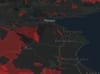 The map of forest fires in Andalusia